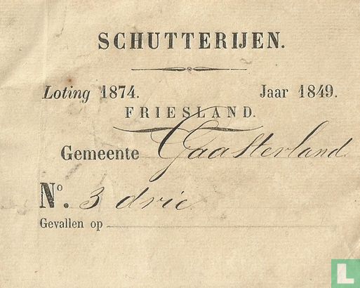 1849 Schutterijen Loting 1874 - Afbeelding 1