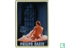 Philips Radio Deken - Reclamebord van blik