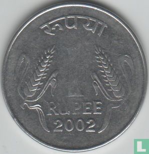 India 1 rupee 2002 (Calcutta) - Image 1