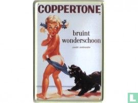 Coppertone - Reclamebord van blik 