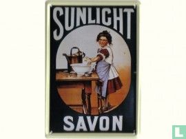 Sunlight Savon - Reclamebord van blik 