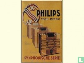 Philips Radio Syphonische Serie - Reclamebord van blik