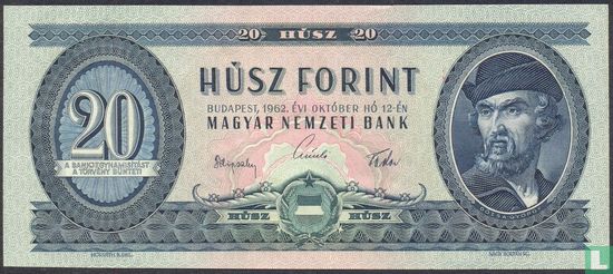 Hungary 20 Forint 1962 - Image 1