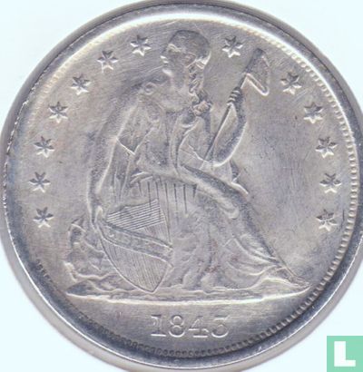 United States 1 dollar 1843 - Image 1