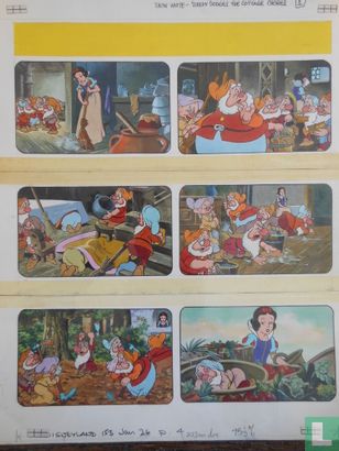 Walt Disney - Snowwhite and the 7 Dwarfs - origineel  - Sleepy Dodges [jaren 70]   - Afbeelding 1