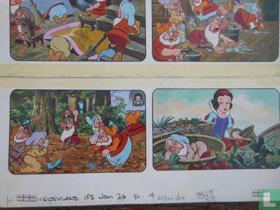 Walt Disney - Snowwhite and the 7 Dwarfs - origineel  - Sleepy Dodges [jaren 70]   - Afbeelding 2