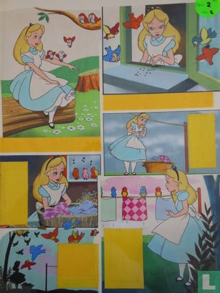 Walt Disney - Alice in Wonderland - origineel - dubbelpagina      - Afbeelding 3