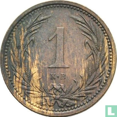 Hongrie 1 fillér 1902 - Image 2