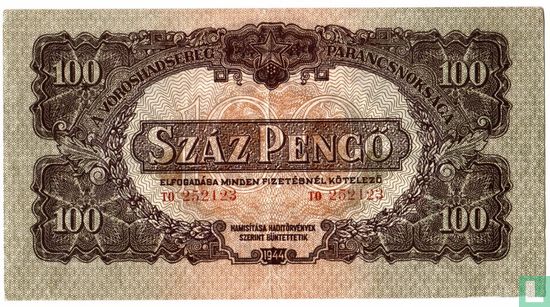 Hongarije 100 Pengö 1944 - Afbeelding 1