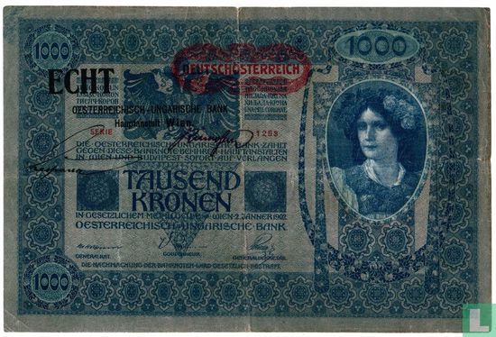 Deutschösterreich 1.000 Kronen ND (1919) P58 - Image 1