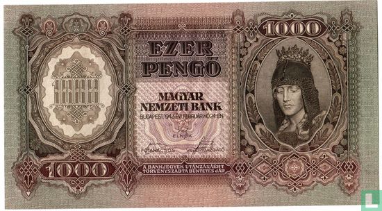 Ungarn 1.000 Pengö 1943 - Bild 1