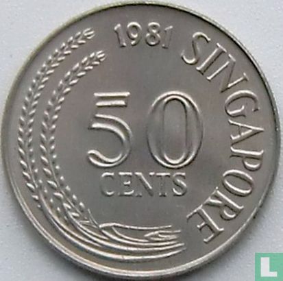 Singapour 50 cents 1981 - Image 1
