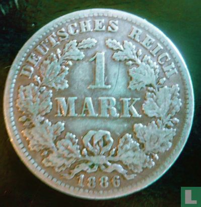 German Empire 1 mark 1886 (D) - Image 1