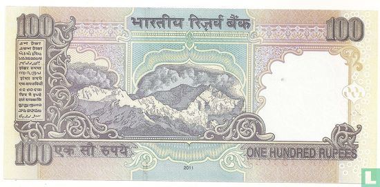 India 100 Rupees 2011 (L) - Image 2