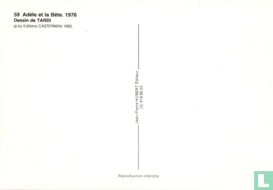 Casterman 59: Adèle et la Bête. 1976 - Afbeelding 2