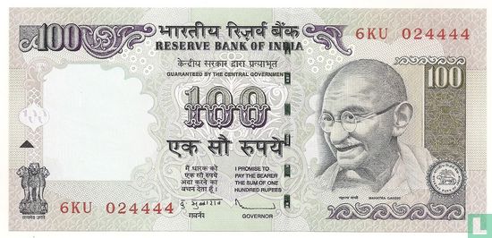 India 100 Rupees 2010 - Afbeelding 1