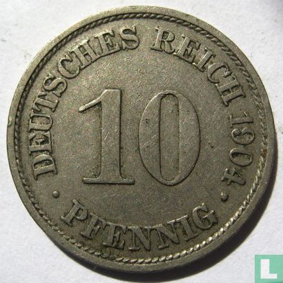 German Empire 10 pfennig 1904 (A) - Image 1