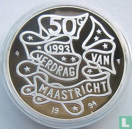 Netherlands 50 gulden 1994 (PROOF) "Maastricht Treaty" - Image 1