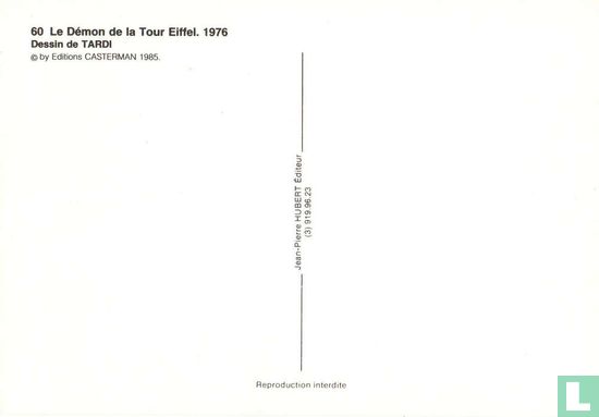 Casterman 60: Le Démon de la Tour Eiffel. 1976 - Afbeelding 2