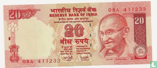India 20 Rupees 2006 - Afbeelding 1
