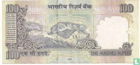 India 100 Rupees 2007 - Afbeelding 2