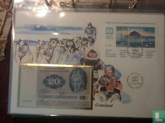 Numisbriefe mit Briefmarke und Banknote