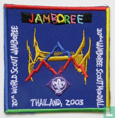 Official WSJ Thailand 2003 blue embroidered badge - 20th World Jamboree