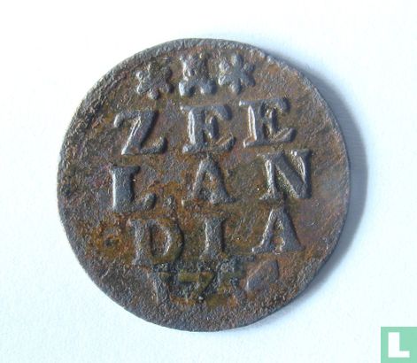Zealand 1 duit 1754 (misstrike) - Image 1