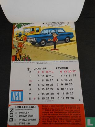 Calendrier Tintin 1966 - Image 3
