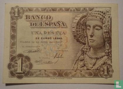Spanje 1 peseta - Afbeelding 1