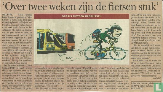 Guust Flater: Over twee weken zijn de fietsen stuk