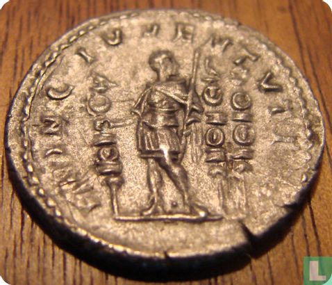Romeinse Rijk, AR Denarius, 218 AD, Diadumenianus as Caesar under Macrinus, Rome  - Afbeelding 2