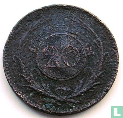 Uruguay 20 centesimos 1857 - Image 2
