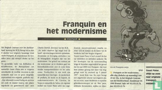 Guust Flater: Franquin en het modernisme