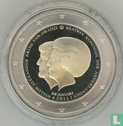 Nederland 2 euro 2013 (PROOF) "Abdication of Queen Beatrix and Willem-Alexander's accession to the throne" - Afbeelding 1