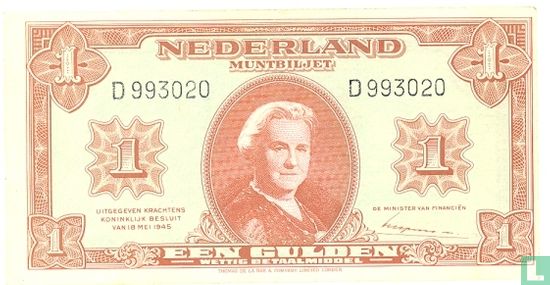 1 guilder Netherlands - Image 1