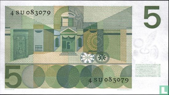 Nederland 5 gulden (PL22.b) - Afbeelding 2