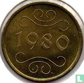 Legpenning Rijksmunt 1980 - Afbeelding 1