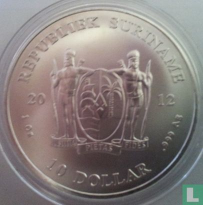 Suriname 10 dollar 2012 (zonder muntteken) - Afbeelding 1