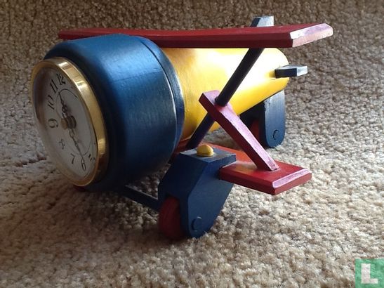 Wooden handmade aero plane clock - Image 1