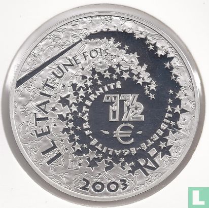 Frankrijk 1½ euro 2003 (PROOF) "Alice in Wonderland" - Afbeelding 1