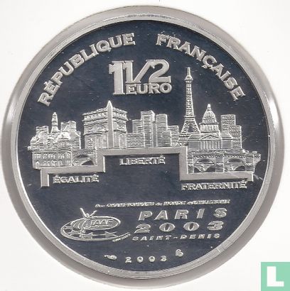 Frankrijk 1½ euro 2003 (PROOF) "Athletics World Championships in Paris - Jump" - Afbeelding 1