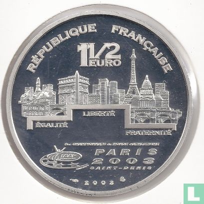 Frankrijk 1½ euro 2003 (PROOF) "Athletics World Championships in Paris - Run" - Afbeelding 1
