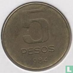 Argentine 5 pesos 1984 - Image 1