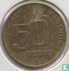 Argentinien 50 Peso 1985 "50th anniversary of Central Bank" - Bild 1