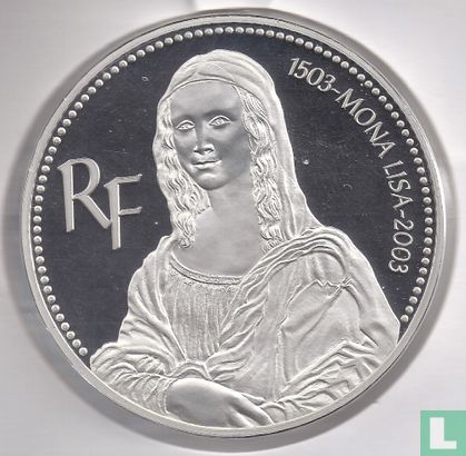 Frankrijk 20 euro 2003 (PROOF - zilver) "500th anniversary of Mona Lisa" - Afbeelding 2