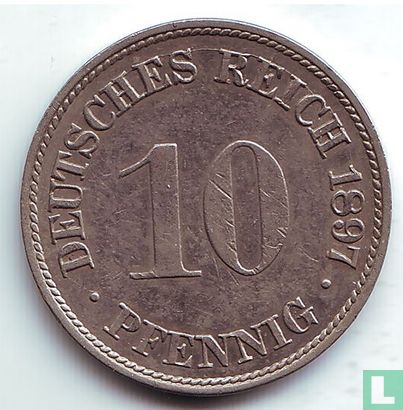 Empire allemand 10 pfennig 1897 (G) - Image 1