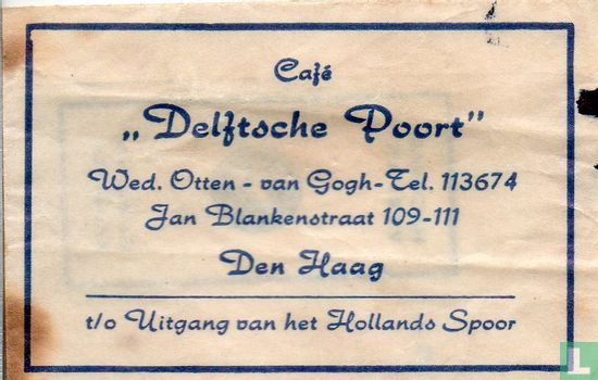 Café "Delftsche Poort" - Afbeelding 1