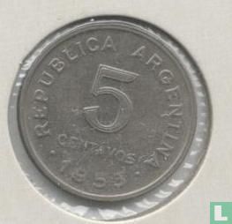 Argentina 5 centavos 1953 (steel clad with copper-nickel) - Image 1