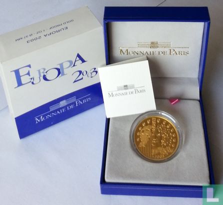 France 50 euro 2003 (PROOF - gold) "First anniversary of the euro" - Image 3